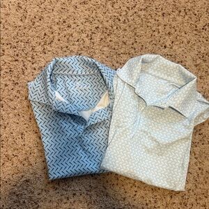 Boys Polo Blue Patterned Shirts